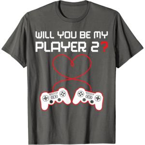 image:imageGamer Valentines Sweatshirt Controllers Heart Be My Player 7 TShirtAsphalt Grey