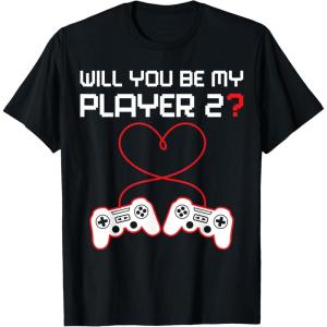 image:imageGamer Valentines Sweatshirt Controllers Heart Be My Player 7 TShirtBlack