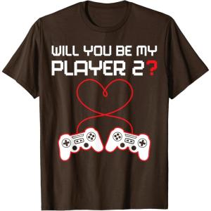 image:imageGamer Valentines Sweatshirt Controllers Heart Be My Player 7 TShirtBrown