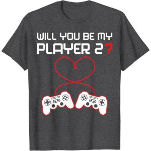 image:imageGamer Valentines Sweatshirt Controllers Heart Be My Player 7 TShirtDark Heather Grey