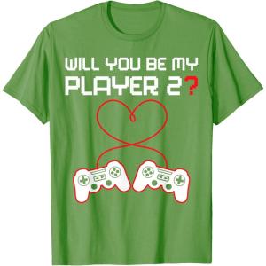 image:imageGamer Valentines Sweatshirt Controllers Heart Be My Player 7 TShirtGrass Green