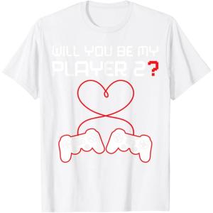 image:imageGamer Valentines Sweatshirt Controllers Heart Be My Player 7 TShirtWhite