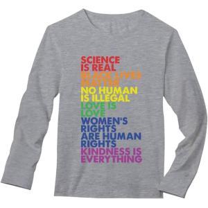 image:imageTstars Gay Pride Mens LGBTQ Science is Real Black Lives Matter Long Sleeve TShirtGray