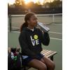 image:imageTstars Love Tennis Hoodie Tennis Gift Idea for Players Coaches amp Fans Sporty Hoodies for Women amp Teen GirlsBlack