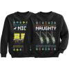 image:imageSpongebob amp Plankton Nice and Naughty Funny Holiday Ugly Christmas Sweatshirt Nice BlackNice Black  Naughty Black
