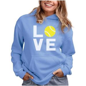 image:imageTstars Love Tennis Hoodie Tennis Gift Idea for Players Coaches amp Fans Sporty Hoodies for Women amp Teen GirlsCalifornia Blue