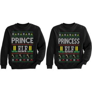 image:imageTstars Prince Princess Elf Ugly Christmas Sweatshirts Matching Toddlers Family OutfitsPrincess Elf  Prince Elf