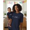 image:imageTstars First Mothers Day Mom and Baby Matching Shirts  Mommy amp Me Outfit Set Gift for Mother New Mama or GrandmaFaith  Navy Mom  Navy Baby