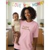image:imageTstars Our First Mothers Day Mom and Baby Matching Shirts  Mommy and Me Outfit Gift for New Moms and InfantHeart F  Light Pink Mom  Natural Baby