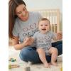 image:imageTstars Our First Mothers Day Mom and Baby Matching Shirts  Mommy and Me Outfit Gift for New Moms and InfantMom Gray  Baby Gray