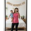 image:imageTstars Our First Mothers Day Mom and Baby Matching Shirts  Mommy and Me Outfit Gift for New Moms and InfantMom Pink  Baby Aqua