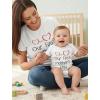 image:imageTstars Our First Mothers Day Mom and Baby Matching Shirts  Mommy and Me Outfit Gift for New Moms and InfantMom White  Baby White