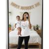 image:imageTstars Our First Mothers Day Mom and Baby Matching Shirts  Mommy and Me Outfit Gift for New Moms and InfantMom White  Baby White