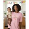 image:imageTstars Our First Mothers Day Mom and Baby Matching Shirts  Mommy and Me Outfit Gift for New Moms and InfantPromoted  Light Pink Mom  Natural Baby
