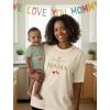 image:imageTstars Our First Mothers Day Mom and Baby Matching Shirts  Mommy and Me Outfit Gift for New Moms and InfantPromoted  Off White Mom  Sage Baby