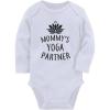 image:imageTstars Mommys Yoga Partner Mom amp Baby Funny Yoga Lovers Baby Long Sleeve BodysuitWhite