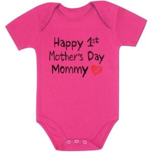 image:imageTstars First Mothers Day Infant Bodysuit  Cute Newborn Outfit Gift for Mom from Baby Boy or GirlWow Pink
