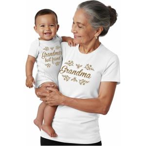 image:imageTstars First Mothers Day Mom and Baby Matching Shirts  Mommy amp Me Outfit Set Gift for Mother New Mama or GrandmaGrandma  White Mom  White Baby