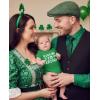 image:imageTstars Baby First St Patricks Day Bodysuit  Lucky Irish Clover Short Sleeve Infant Outfit for Boys amp GirlsShortsleeve Kiss  Green