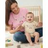 image:imageTstars Our First Mothers Day Mom and Baby Matching Shirts  Mommy and Me Outfit Gift for New Moms and InfantFirst  Light Pink Mom  Natural Baby