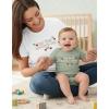 image:imageTstars Our First Mothers Day Mom and Baby Matching Shirts  Mommy and Me Outfit Gift for New Moms and InfantFirst  White Mom  Sage Baby
