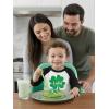 image:imageTstars St Patricks Day Toddler Raglan Shirt  Dump Truck Construction Shamrock 34 Sleeve Kids TeeLucky  BlackWhite