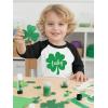 image:imageTstars St Patricks Day Toddler Raglan Shirt  Dump Truck Construction Shamrock 34 Sleeve Kids TeeLucky  BlackWhite