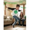 image:imageTstars St Patricks Day Toddler Raglan Shirt  Dump Truck Construction Shamrock 34 Sleeve Kids TeeLucky  BlackWhite