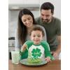 image:imageTstars St Patricks Day Toddler Raglan Shirt  Dump Truck Construction Shamrock 34 Sleeve Kids TeeLucky  GreenWhite