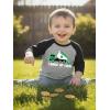image:imageTstars St Patricks Day Toddler Raglan Shirt  Dump Truck Construction Shamrock 34 Sleeve Kids TeeTruck  Dark Gray