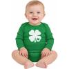 image:imageTstars Baby First St Patricks Day Bodysuit  Lucky Irish Clover Short Sleeve Infant Outfit for Boys amp GirlsLongsleeve Clover  Green