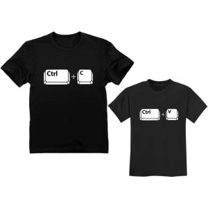 image:imageTstars Ctrl C Ctrl V Dad and Kid Matching Shirts  Funny Copy Paste Father Child Outfit for Fathers DayDad Black  Child Black