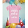 image:imageTstars This Is What an Awesome 6 Year Old Looks Like Shirt  6th Birthday Girls Fitted TShirt for KidsPink