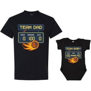 image:imageTstars Ctrl C Ctrl V Dad and Baby Matching Shirts  Funny Daddy and Me Outfit for Fathers Day or Family PhotosBasketball  Black Dad  Black Baby