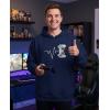 image:imageTstars Funny Gaming Hoodie for Men  I Paused My Game to Be Here Gamer Gifts Teen Boys amp Fans of Video GamesHeartbeat  Blue