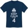 image:imageTeeStars  Birthday Cake  I Cant Keep Calm Im 4 Childrens Cute Kids TShirtNavy