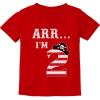 image:imageTstars Arr Im 2 Pirate Birthday Party Gift Two Year Old ToddlerInfant Kids TShirtRed