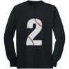 image:imageTstars Baseball 2nd Birthday Gift for Two Year old ToddlerKids Long sleeve TShirtBlack