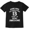 image:imageTstars Personalized Birthday Gift for 13 Year Old Boy Girl Customize Youth Kids TShirtBlack