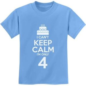 image:imageTeeStars  Birthday Cake  I Cant Keep Calm Im 4 Childrens Cute Kids TShirtCalifornia Blue