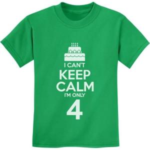 image:imageTeeStars  Birthday Cake  I Cant Keep Calm Im 4 Childrens Cute Kids TShirtGreen