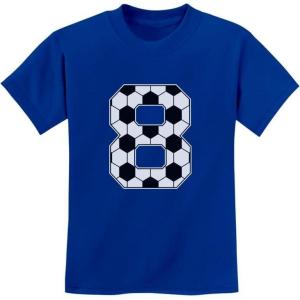 image:imageTstars  Soccer Fan 8th Birthday Gift for 8 Year old Youth Kids TShirtBlue