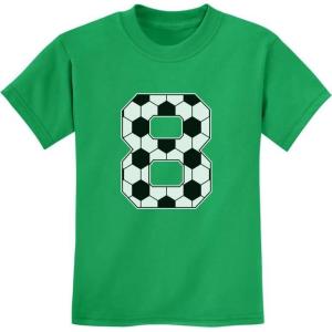 image:imageTstars  Soccer Fan 8th Birthday Gift for 8 Year old Youth Kids TShirtGreen