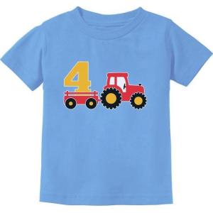 image:imageTstars 4th Birthday Gift Construction Party 4 Year Old Boy ToddlerInfant Kids TShirtCalifornia Blue