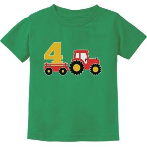 image:imageTstars 4th Birthday Gift Construction Party 4 Year Old Boy ToddlerInfant Kids TShirtGreen