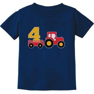 image:imageTstars 4th Birthday Gift Construction Party 4 Year Old Boy ToddlerInfant Kids TShirtNavy