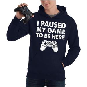 image:imageTstars Funny Gaming Hoodie for Men  I Paused My Game to Be Here Gamer Gifts Teen Boys amp Fans of Video GamesAdult  Blue