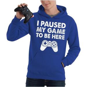 image:imageTstars Funny Gaming Hoodie for Men  I Paused My Game to Be Here Gamer Gifts Teen Boys amp Fans of Video GamesAdult  Royal