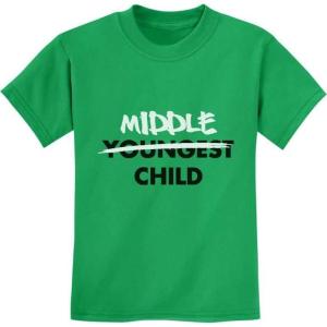 image:imageTstars Middle Child Shirt Sibling Big Brother Sister Toddler amp Youth Kids TShirtGreen