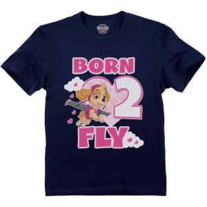 image:imageTstars Paw Patrol Skye Born 2 Fly 2nd Birthday Girl Toddler Kids TShirt 3T Navy